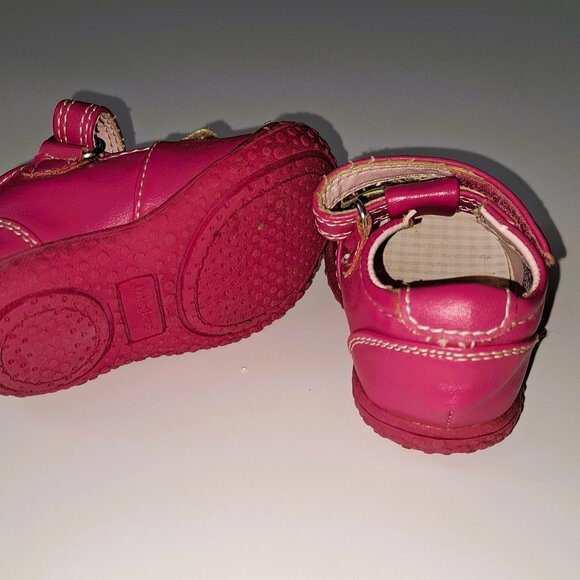 Jumping Beans Mini Dani Pink Flower Mary Jane Infant Girls Size 2 Shoes EUC - Picture 2 of 4